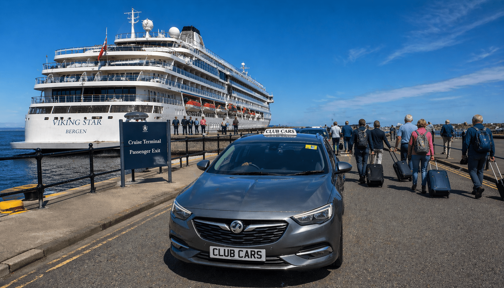 Club Cars saloon at cruise terminal