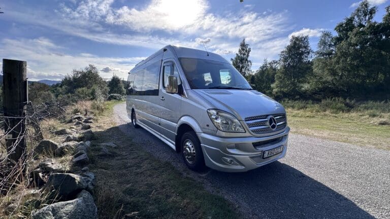 Black Mercedes V-Class executive vehicle
