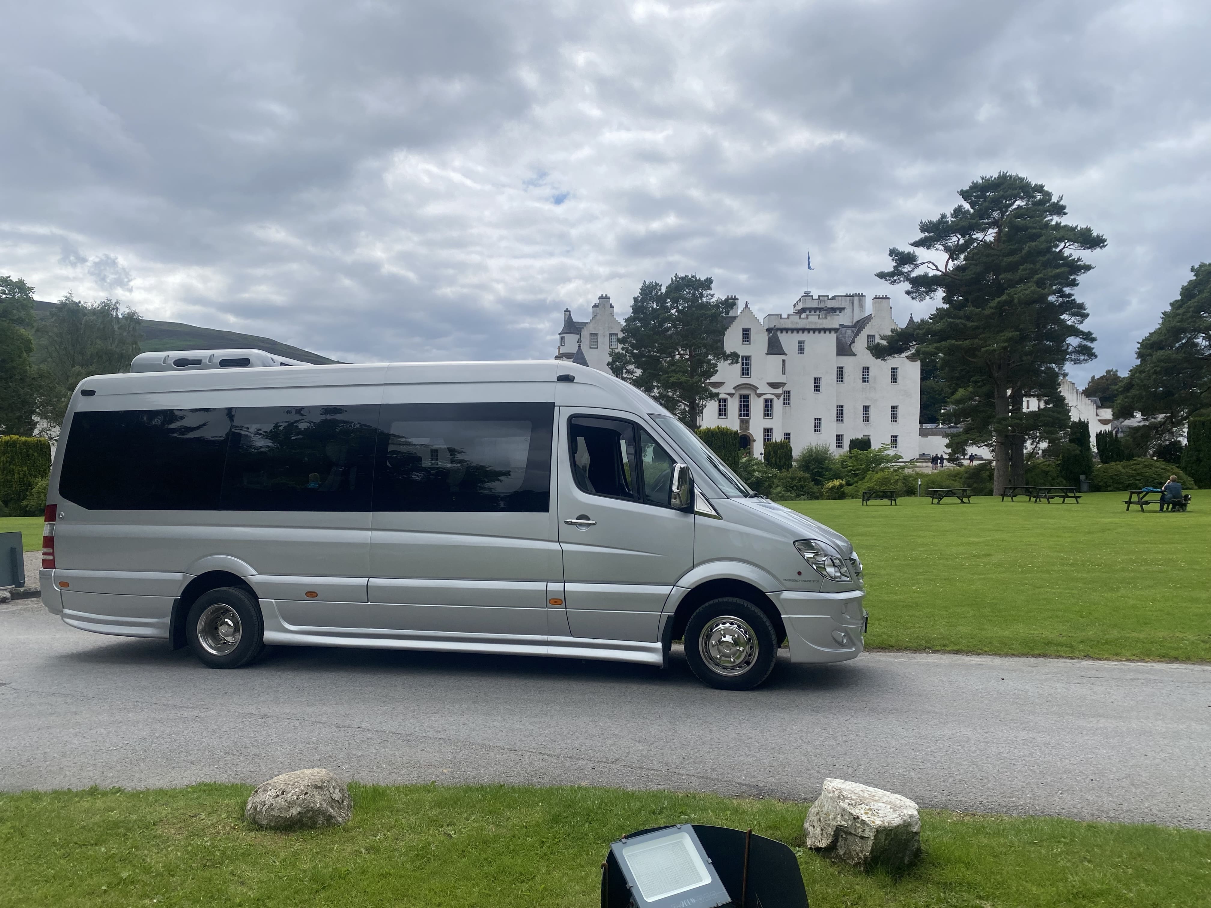 Luxury chauffeur vehicle at a special occasion
